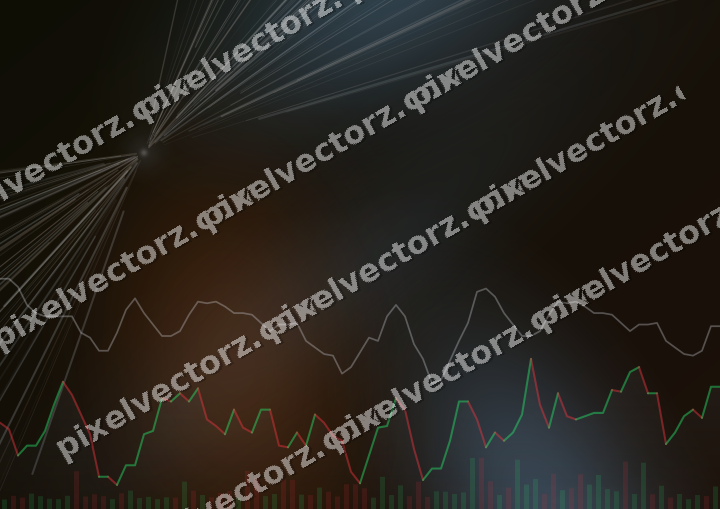 Leuchtender Neon Diagramm Hintergrund in Blau und Orange