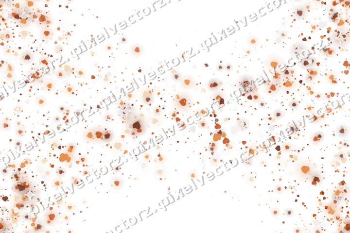 Nahtloser Glitzerkranz aus Herzen auf transparentem Grund