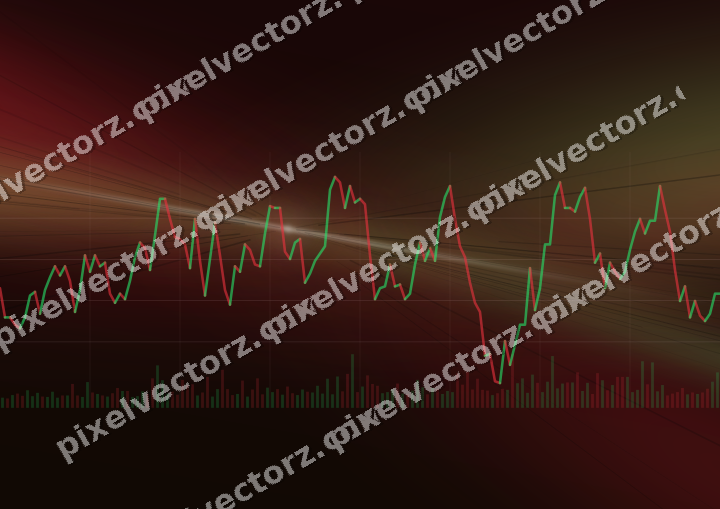 Leuchtender Neon Diagramm Hintergrund in Rot und Grün