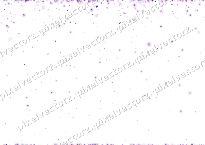 Nahtloser Glitzerregen aus Blüten und Punkten auf transparentem Grund