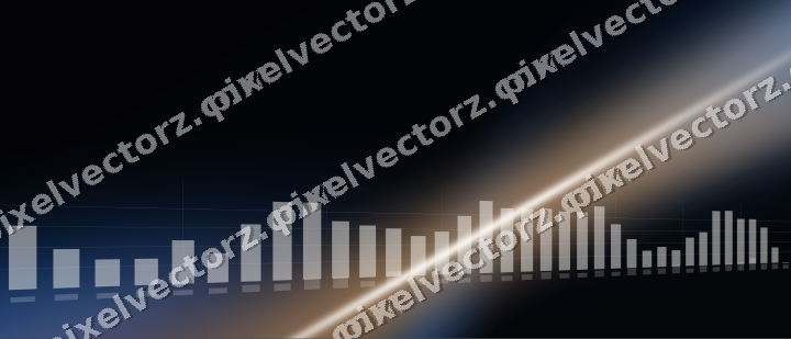 Leuchtender Neon Diagramm Hintergrund in Blau und Orange