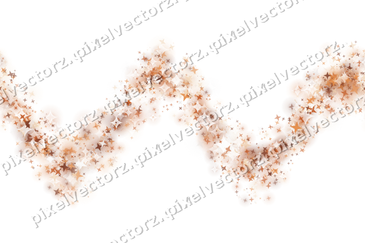 Nahtlose Glitzerwelle aus Sternen auf transparentem Grund