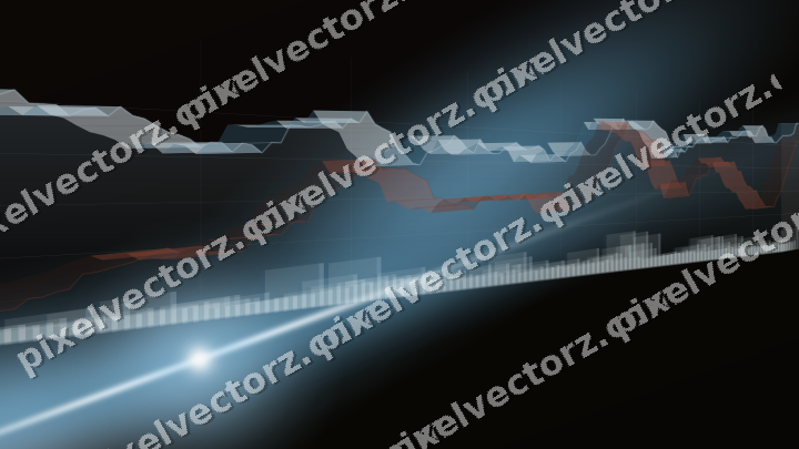 Leuchtender Neon Diagramm Hintergrund in Türkis und Rot