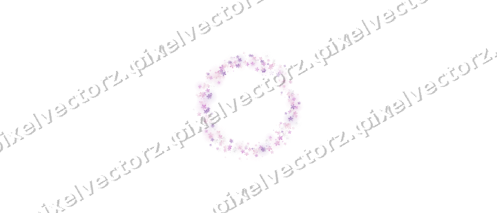 Nahtloser Glitzerkranz aus Blüten in Magenta auf transparentem Grund