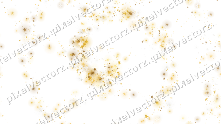 Nahtlose Glitzerspirale aus Sternen auf transparentem Grund