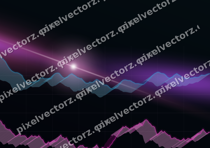 Leuchtender Neon Diagramm Hintergrund in Magenta und Violett