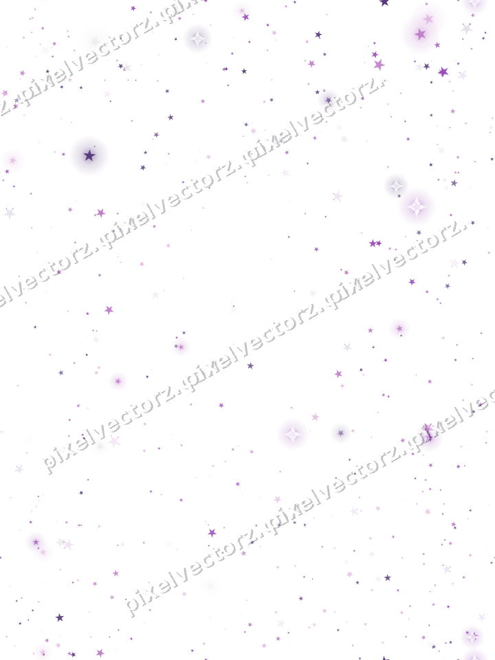 Nahtloser Glitzerkranz aus Sternen in Violett auf transparentem Grund