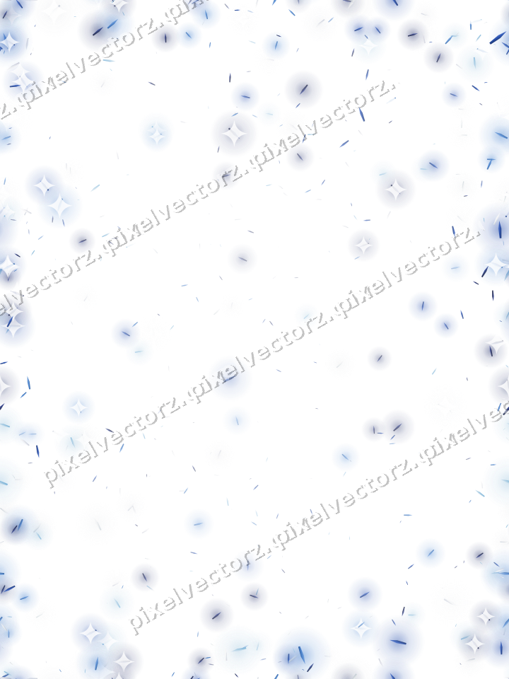 Nahtlose Glitzervignette aus Splittern in Blau auf transparentem Grund
