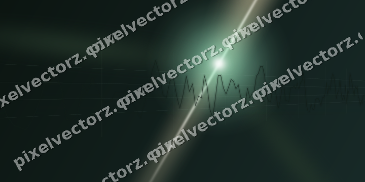 Leuchtender Neon Diagramm Hintergrund in Dunkelgrün und Bernstein