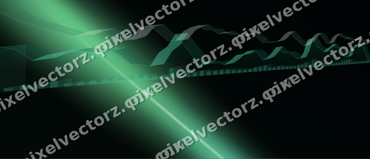 Leuchtender Neon Diagramm Hintergrund in Grün und Petrol