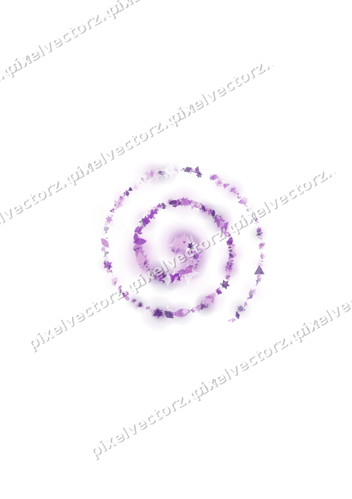 Nahtlose Glitzerspirale in Violett auf transparentem Grund