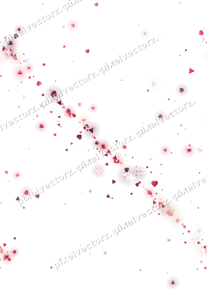 Nahtloses Glitzerband aus Herzen und Dreiecken auf transparentem Grund
