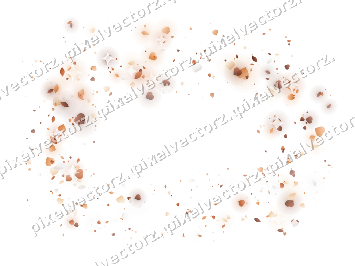 Nahtloser Glitzerrahmen aus Herzen und Tropfen auf transparentem Grund