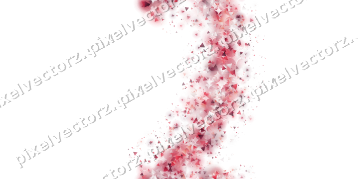 Nahtloser Glitzerbogen aus Dreiecken in Rosa auf transparentem Grund