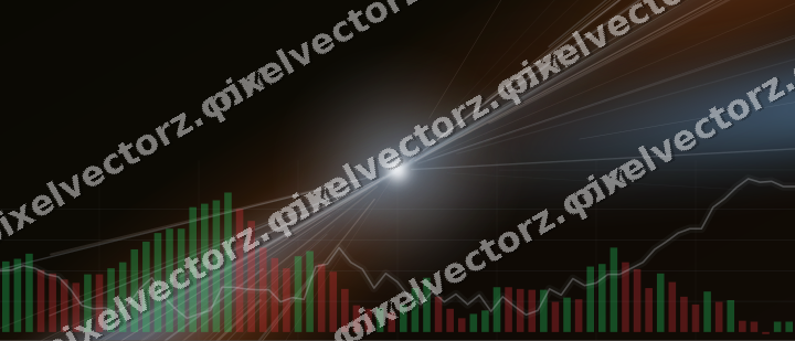 Leuchtender Neon Diagramm Hintergrund in Blau und Orange