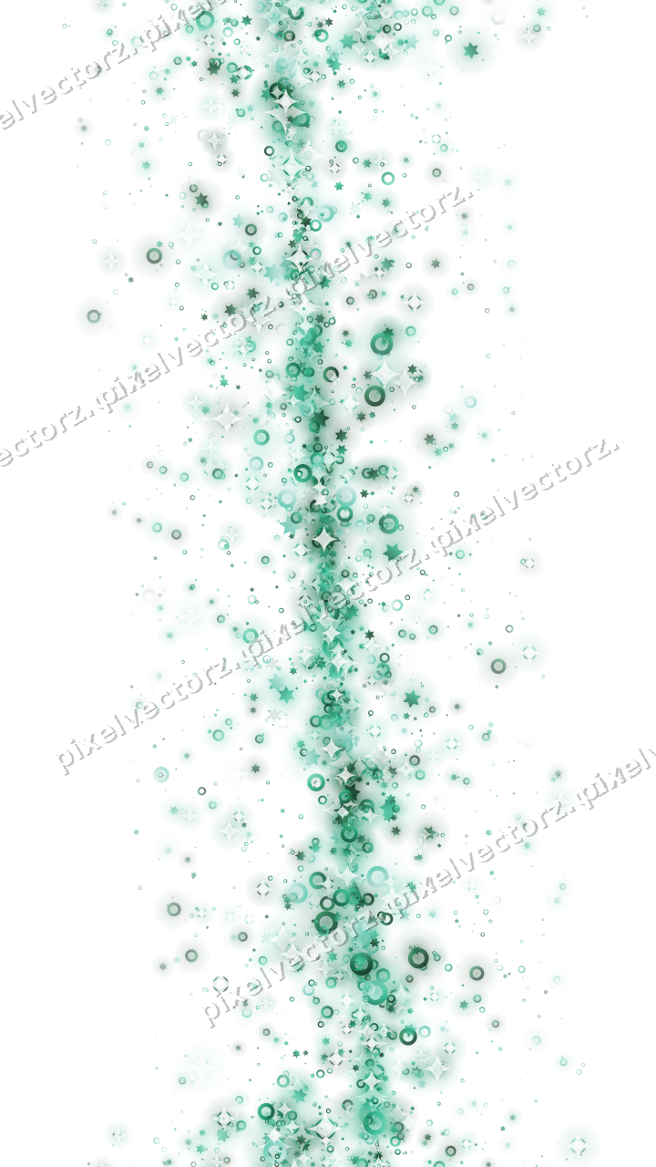 Nahtloses Glitzerband aus Sternen und Ringen auf transparentem Grund