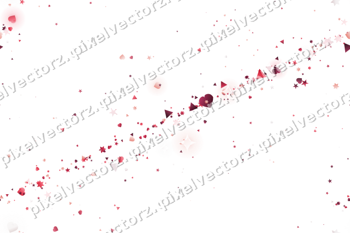 Nahtloses Glitzerband aus Sternen und Herzen auf transparentem Grund