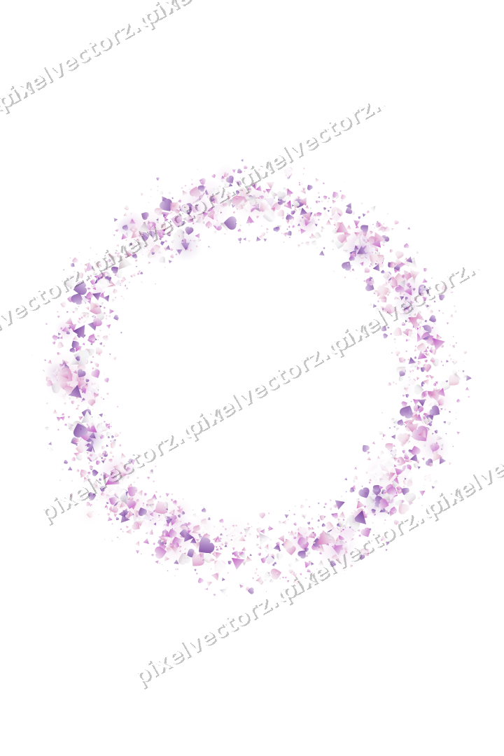 Nahtloser Glitzerkranz in Magenta und Violett auf transparentem Grund