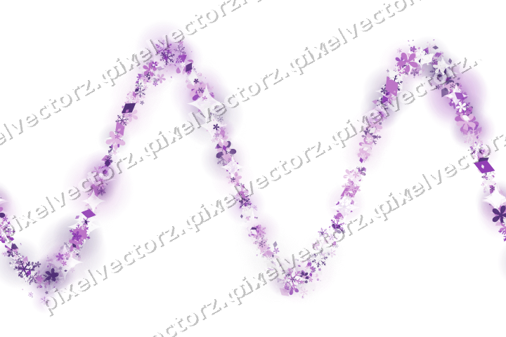 Nahtlose Glitzerwelle in Violett auf transparentem Grund