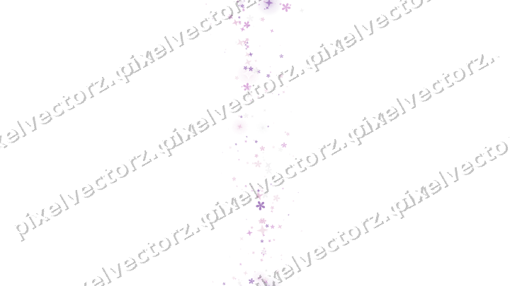 Nahtloses Glitzerband aus Sternen und Blüten auf transparentem Grund