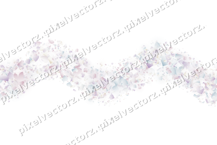 Nahtlose Glitzerwelle aus Herzen und Konfetti auf transparentem Grund