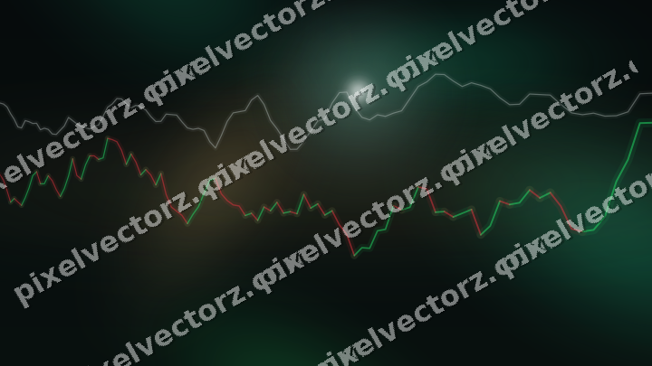 Leuchtender Neon Diagramm Hintergrund in Grün und Rot