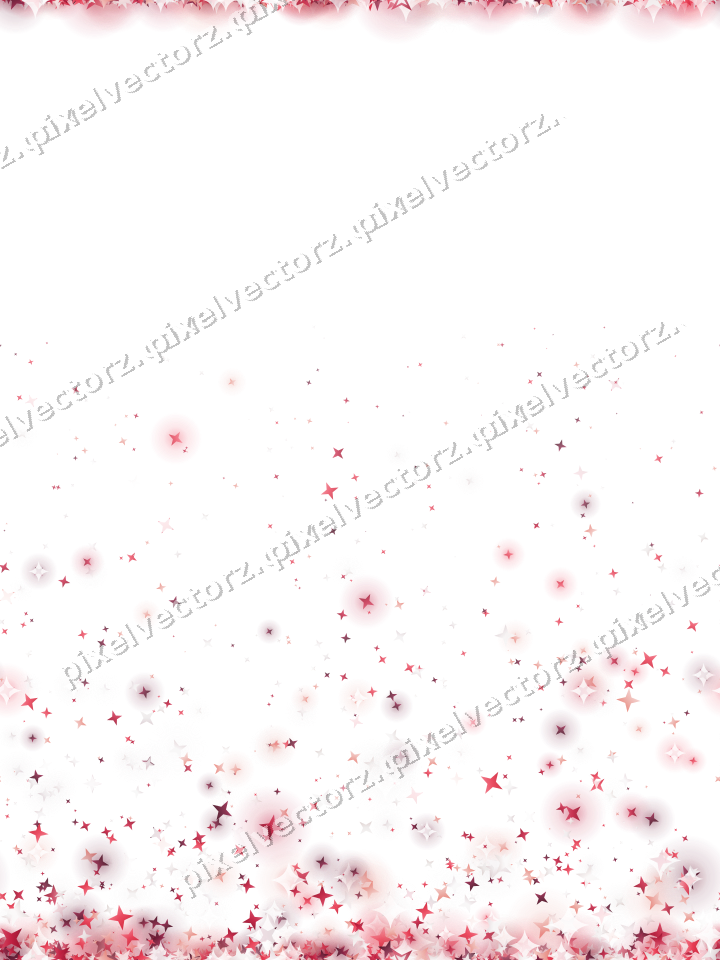 Nahtloser Glitzeraufstieg aus Sternen in Rosa auf transparentem Grund