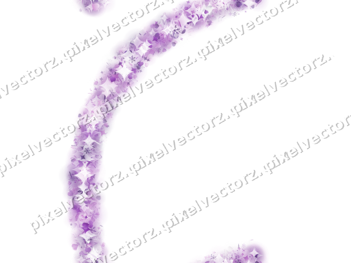 Nahtloser Glitzerbogen in Violett auf transparentem Grund