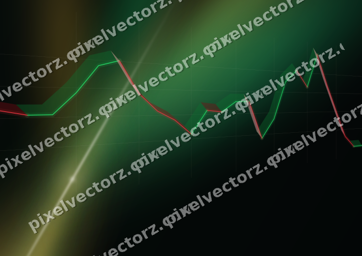 Leuchtender Neon Diagramm Hintergrund in Bernstein und Grün