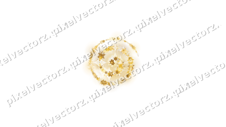 Nahtlose Glitzerspirale aus Sternen auf transparentem Grund