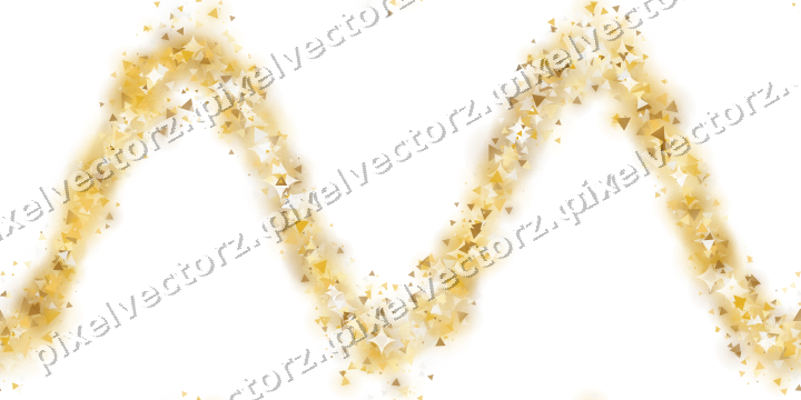 Nahtlose Glitzerwelle aus Dreiecken auf transparentem Grund