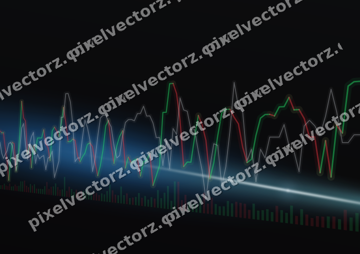 Leuchtender Neon Diagramm Hintergrund in Blau und Petrol