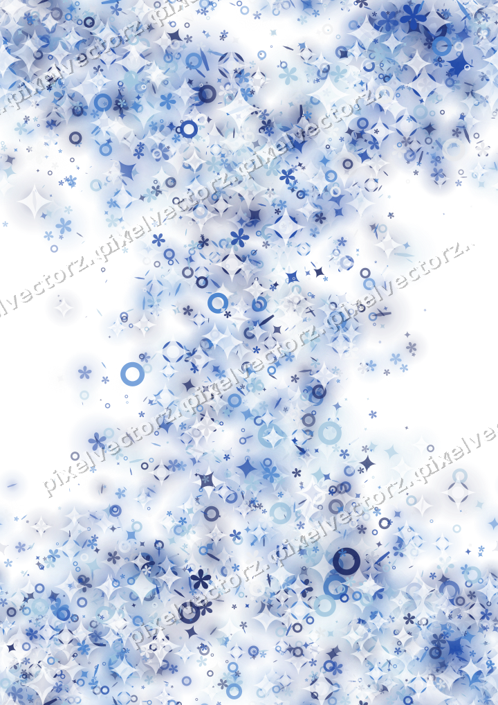 Nahtloser Glitzerkranz aus Funken und Blüten auf transparentem Grund