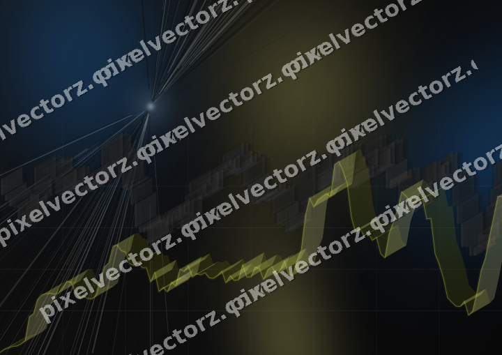 Leuchtender Neon Diagramm Hintergrund in Blau und Gelb