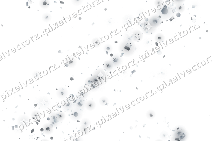 Nahtloses Glitzerband aus Sternen und Tropfen auf transparentem Grund