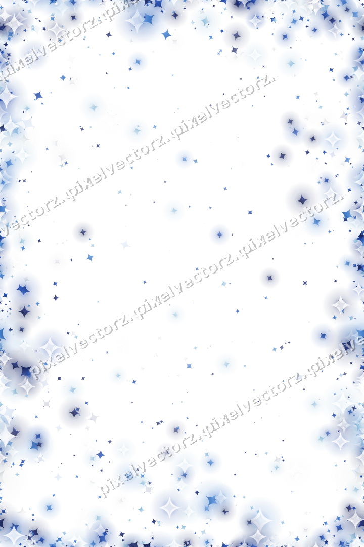Nahtlose Glitzervignette aus Funken in Blau auf transparentem Grund
