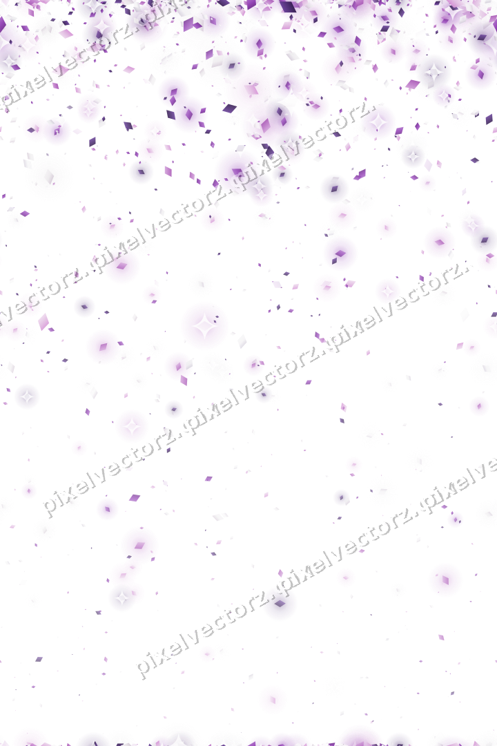 Nahtloser Glitzerregen aus Rauten in Violett auf transparentem Grund