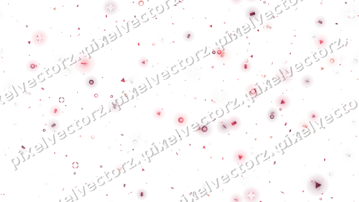 Nahtlose Glitzerstreuung in Rosa und Rot auf transparentem Grund