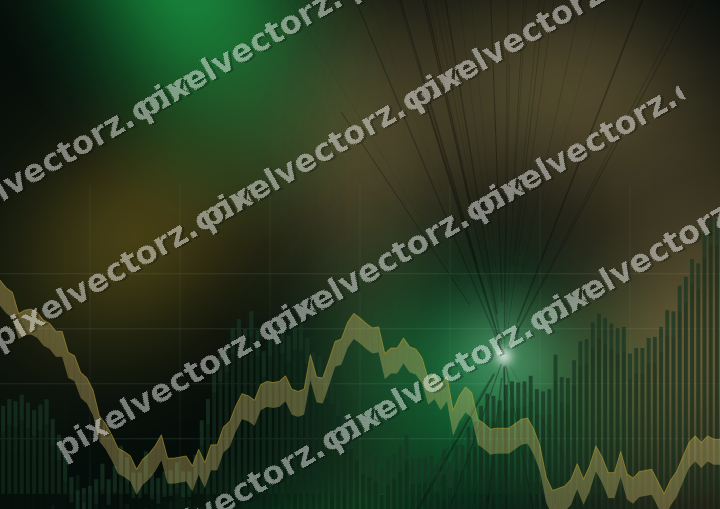 Leuchtender Neon Diagramm Hintergrund in Grün und Bernstein