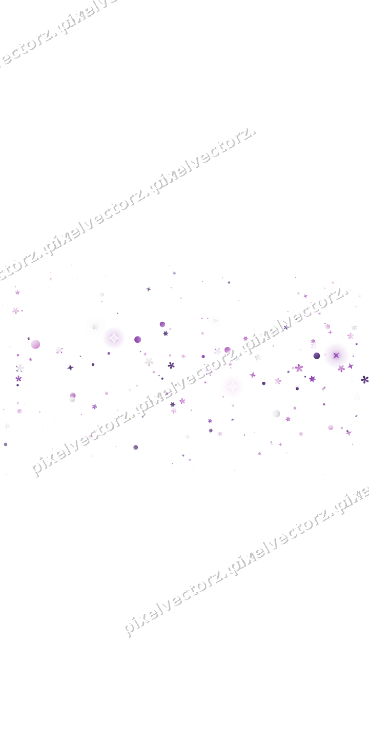Nahtloses Glitzerband aus Sternen und Blüten auf transparentem Grund