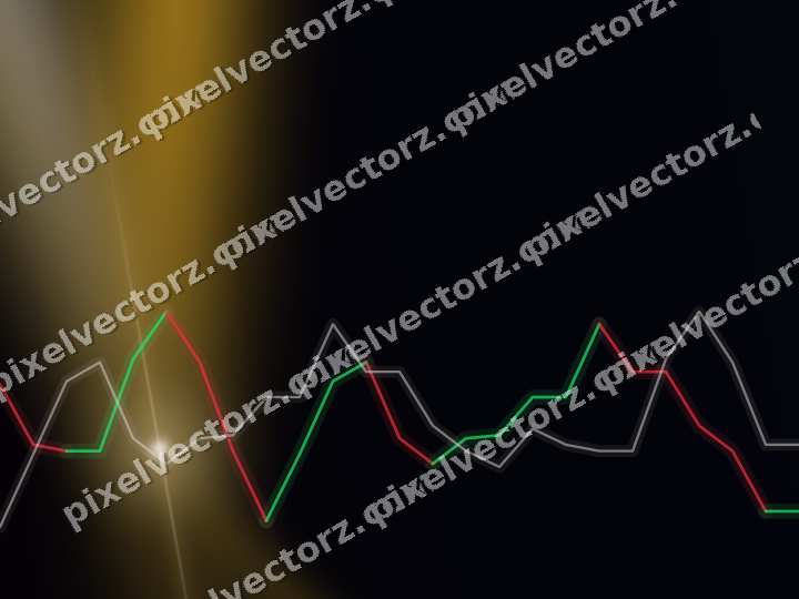 Leuchtender Neon Diagramm Hintergrund in Bernstein und Blau