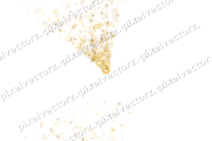 Nahtloser Glitzerfächer aus Sternen auf transparentem Grund