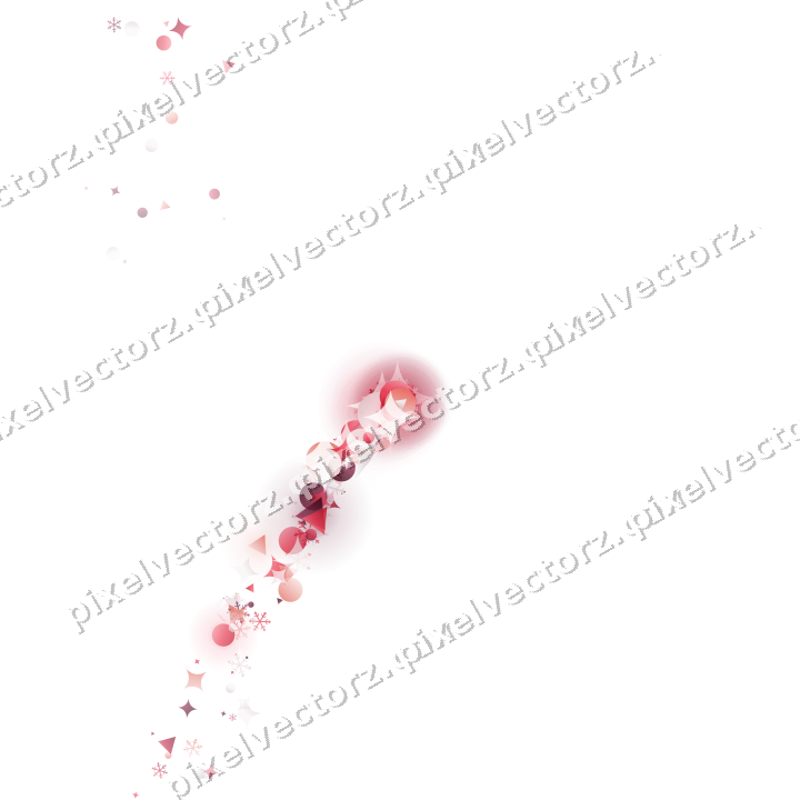 Nahtloser Sternenschweif in Rosa und Rot auf transparentem Grund
