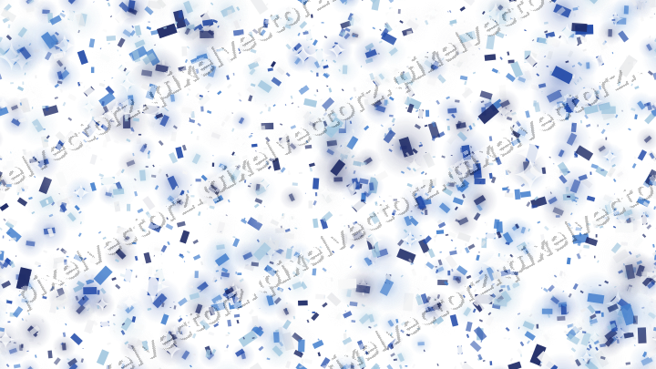 Nahtlose Glitzerstreuung aus Konfetti in Blau auf transparentem Grund