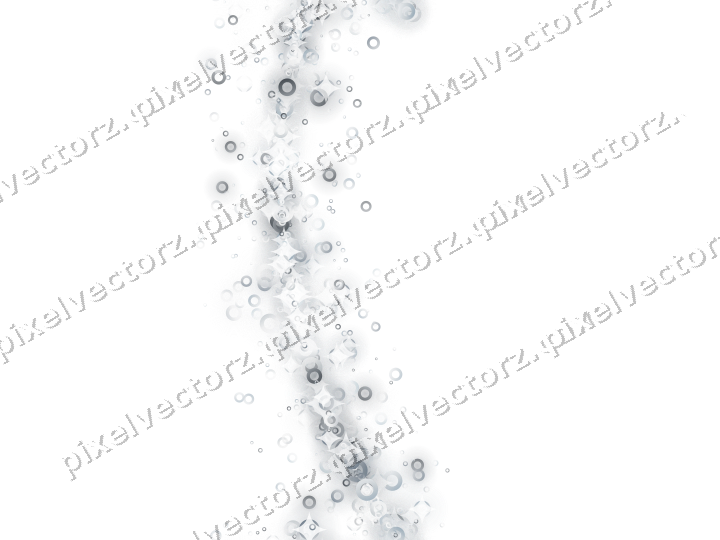 Nahtloser Glitzerbogen aus Ringen in Blassblau auf transparentem Grund