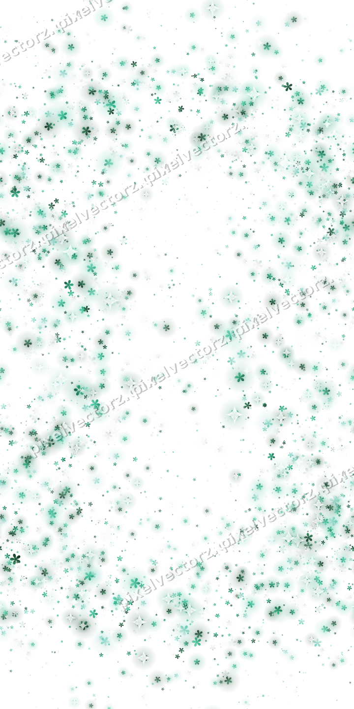 Nahtloser Glitzerkranz aus Blüten auf transparentem Grund