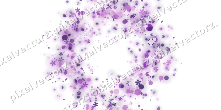 Nahtloser Glitzerkranz in Violett auf transparentem Grund