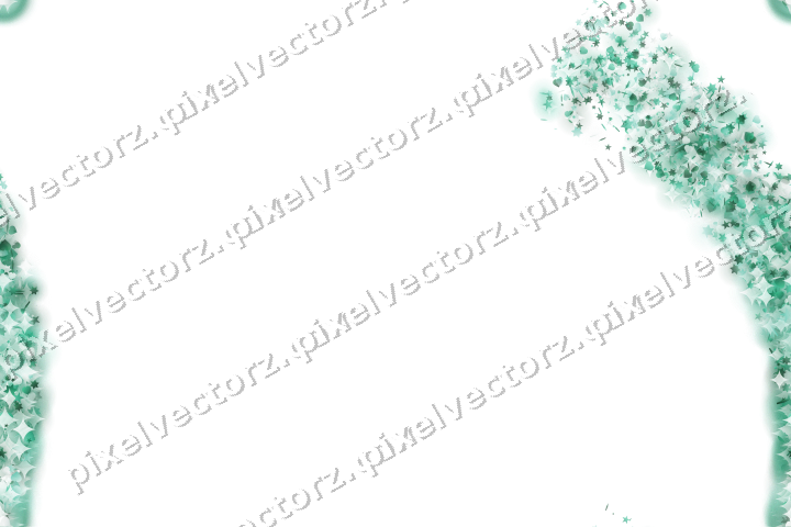Nahtloser Sternenschweif auf transparentem Grund