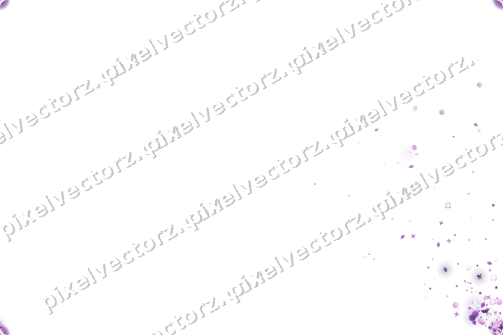 Nahtloser Glitzerfächer in Violett auf transparentem Grund