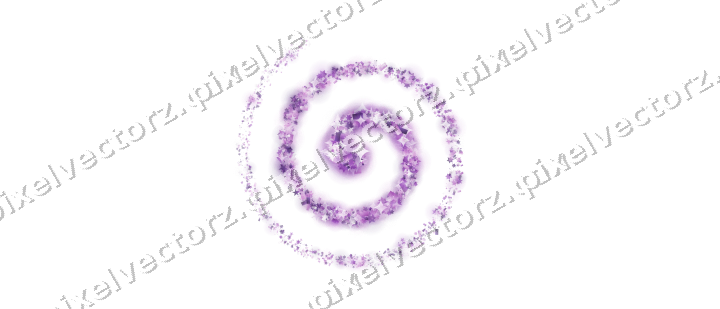 Nahtlose Glitzerspirale in Violett auf transparentem Grund